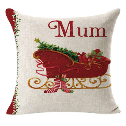 4Pcs Christmas Pillow Cover Home Decorative For