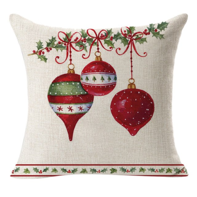 4Pcs Christmas Pillow Cover Home Decorative For