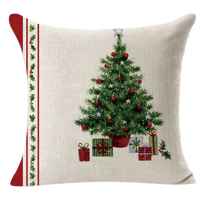 4Pcs Christmas Pillow Cover Home Decorative For