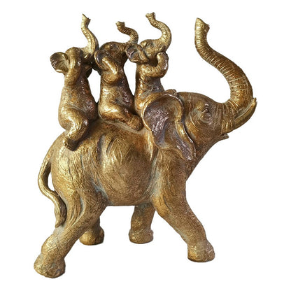 Decorative Figure DKD Home Decor 23,5 x 9 x 26,2 cm Elephant Golden