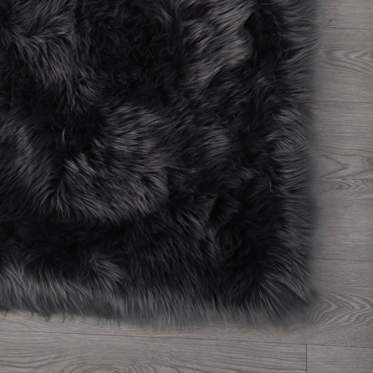 Cozy Ultra Soft Fluffy Faux Fur Grey Area Rug