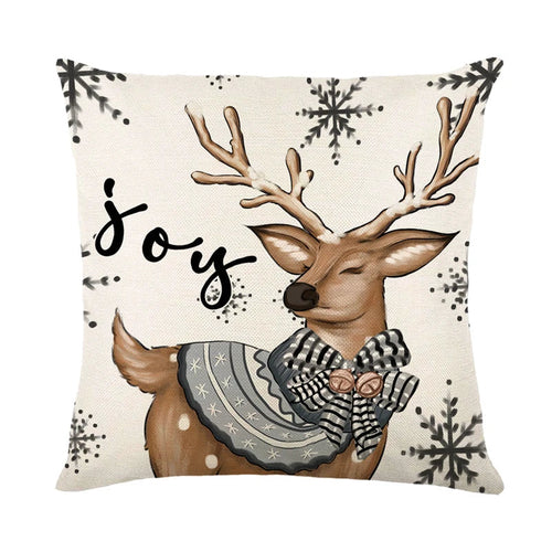 Christmas Pillow Cover Snowman Elk Pillow