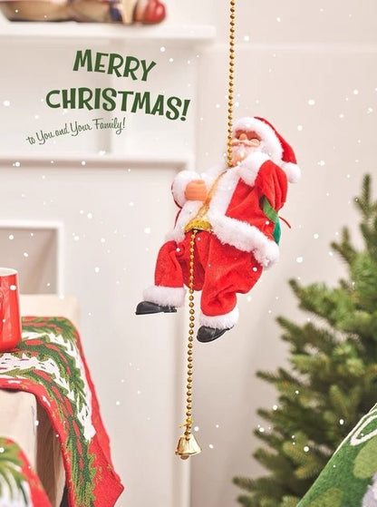 Christmas Electric Santa Decor, Santa Climbing Ropes & Ladder Toy