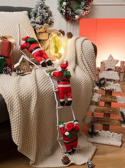 Christmas Electric Santa Decor, Santa Climbing Ropes & Ladder Toy