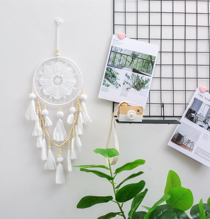 Handmade Dream Catcher White Home Decor