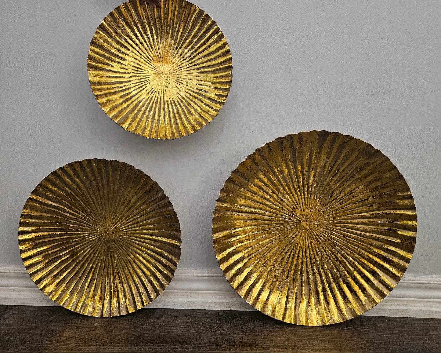 Rustic Chic Gold Wall Hanging - Set of 3