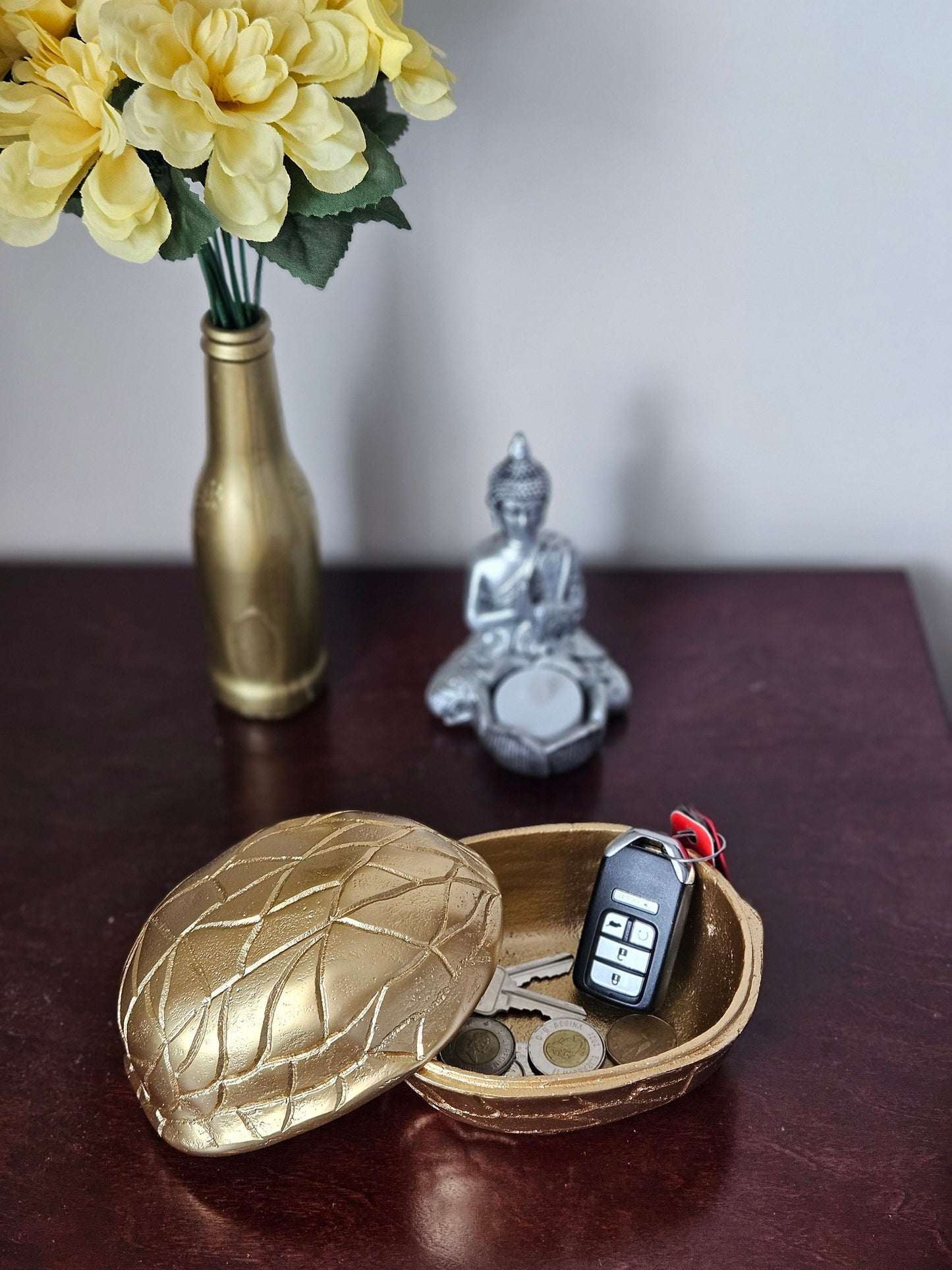 Elegant Walnut Shape Box for Storage