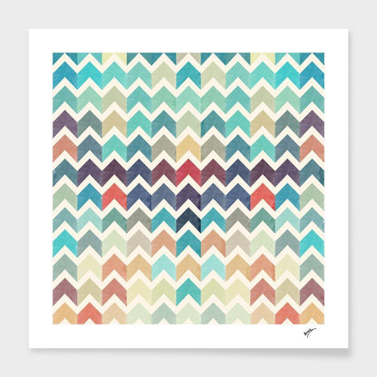 Watercolor Chevron Pattern II Cushion/Pillow